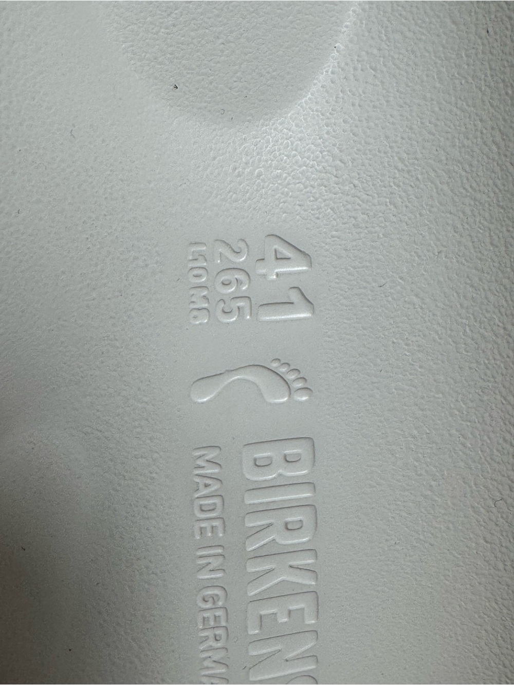 Birkenstock White Madrid EVA Slide with Gold Buckles - Picture 9 of 9